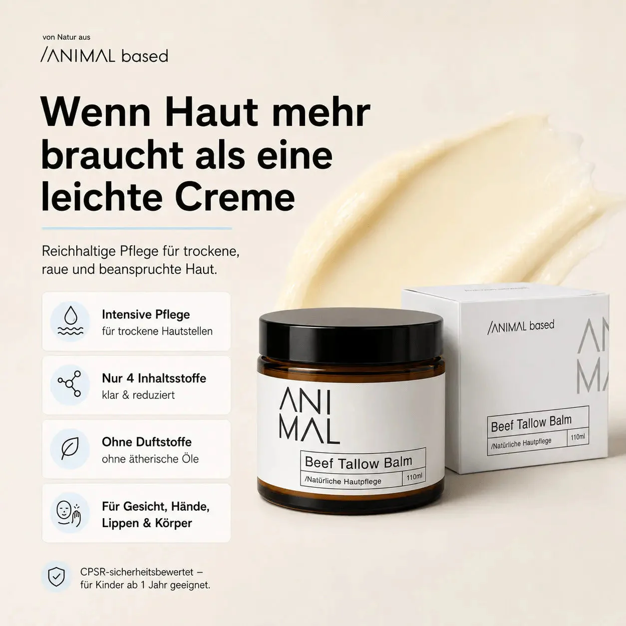 Beef Tallow Balm - Rindertalg Hautpflege - 110ml - Image 2