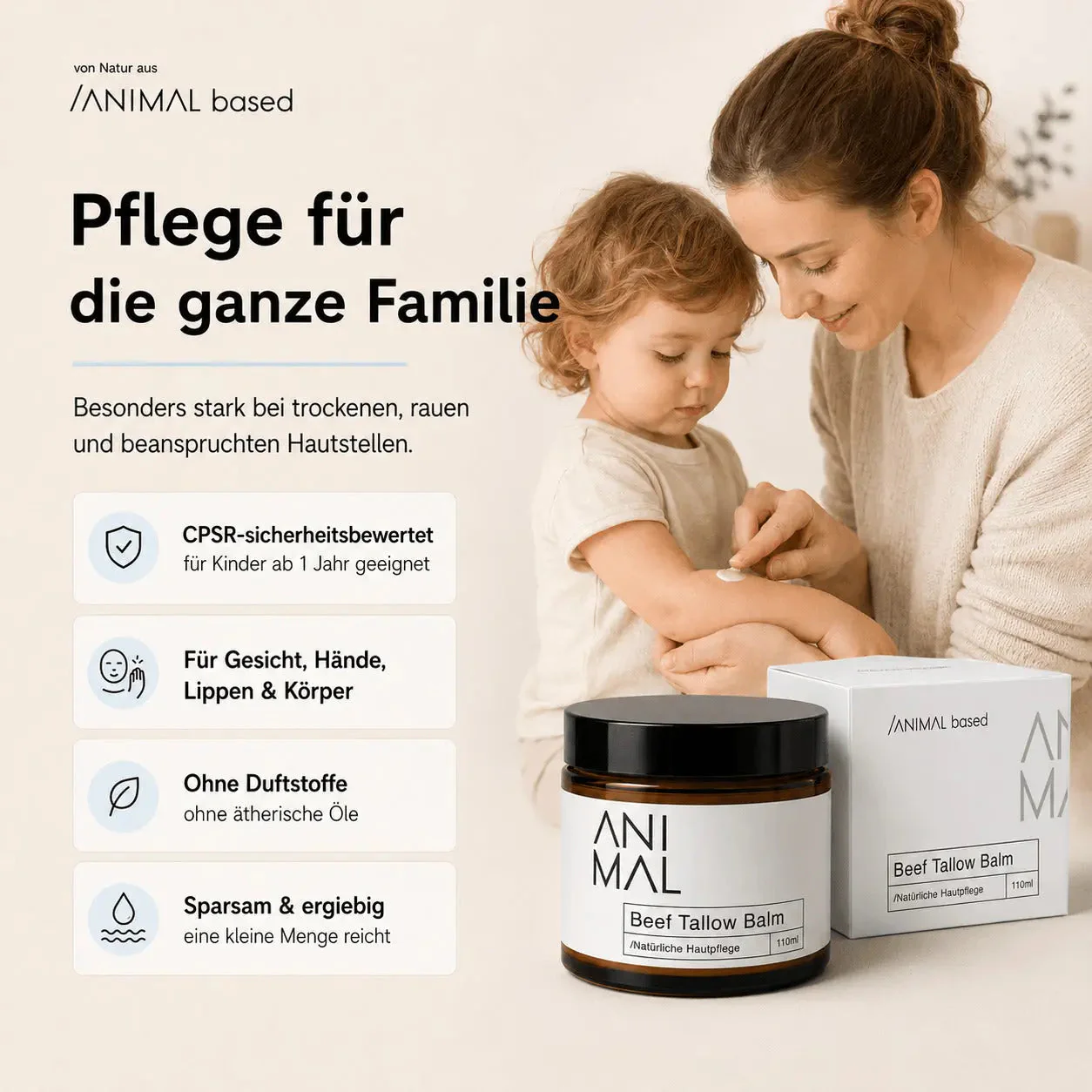 Beef Tallow Balm - Rindertalg Hautpflege - 110ml - Image 3