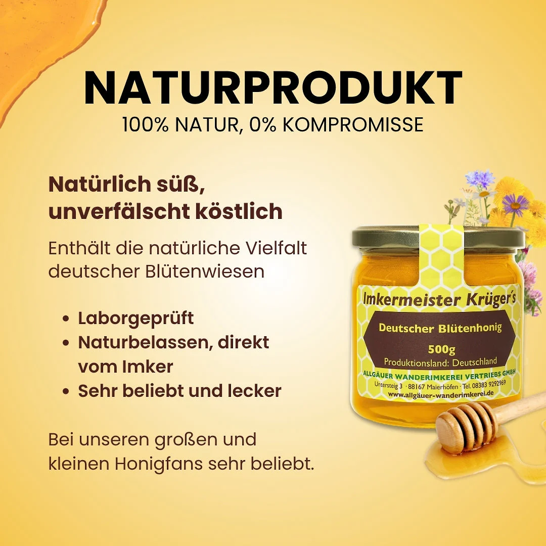 Deutscher Blütenhonig 500g - Image 5