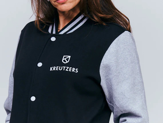 Die Schmiede - KREUTZERS Basic College Jacket Girls (black heather grey) - Image 2