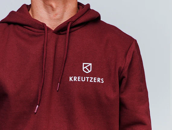 Die Schmiede - KREUTZERS Basic Hoodie Men (burgundy) - Image 2