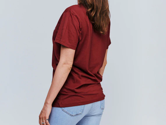 Die Schmiede - KREUTZERS Basic Round Neck T-Shirt Girls (burgundy) - Image 3
