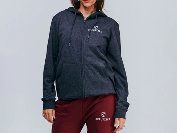 Die Schmiede - KREUTZERS Basic Zip Hoodie Girls (charcoal) - Image 2