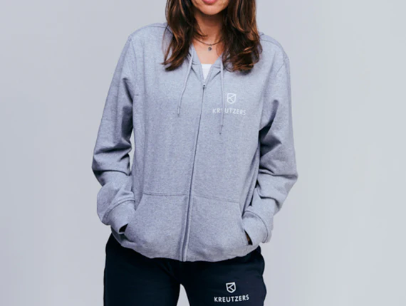 Die Schmiede - KREUTZERS Basic Zip Hoodie Girls (heather grey)