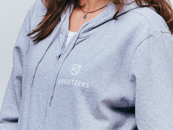 Die Schmiede - KREUTZERS Basic Zip Hoodie Girls (heather grey) - Image 2