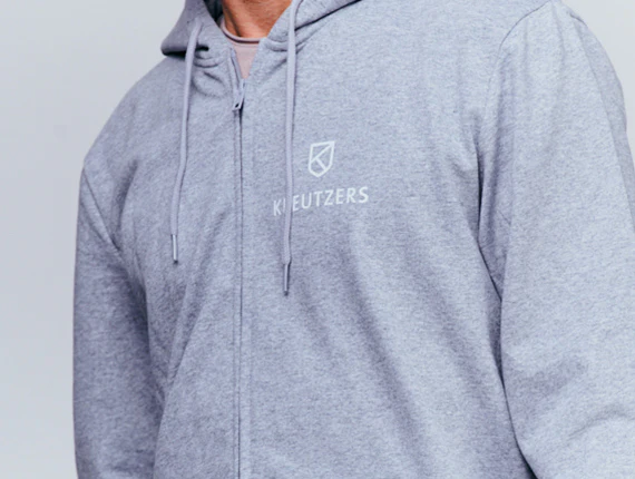 Die Schmiede - KREUTZERS Basic Zip Hoodie Men (heather grey) - Image 2