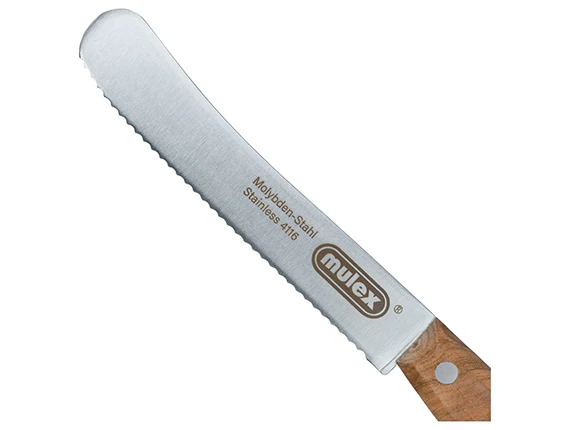 Mulex - Buckelsmesser / Frühstücksmesser geschmiedet mit Olivenholz - Wellenschliff - Image 2