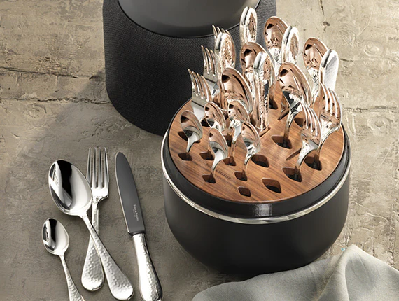 Robbe & Berking - THE BOX  Martelé Frozen Black - 24.tlg. Sterling Silber - Image 3