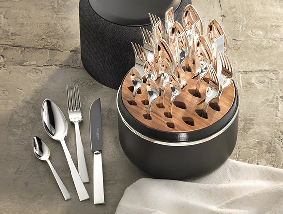 Robbe & Berking - THE BOX  Riva Frozen Black - 24 tlg. Sterling Silber - Image 3