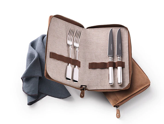 Robbe & Berking - GRILLSET Alt-Spaten Frozen Black - 4tlg. Sterling Silber