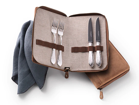 Robbe & Berking - GRILLSET Martelé Frozen Black - 4tlg. Sterling Silber