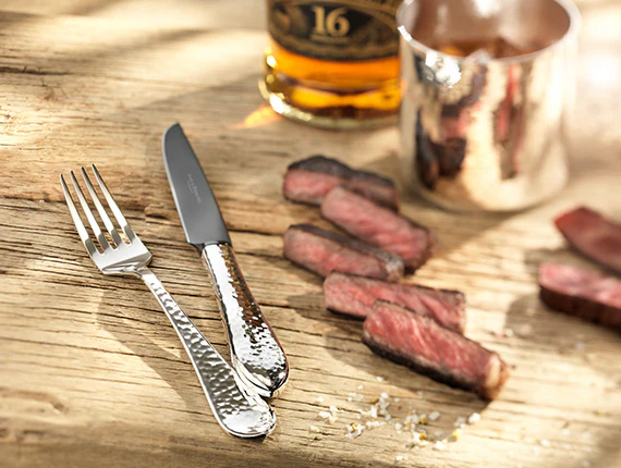 Robbe & Berking - GRILLSET Martelé Frozen Black - 4tlg. Sterling Silber - Image 3