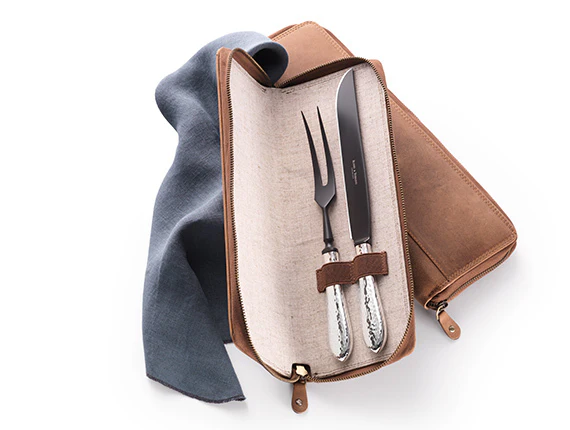 Robbe & Berking - TRANCHIERSET Martelé Frozen Black - 2tlg. versilbert