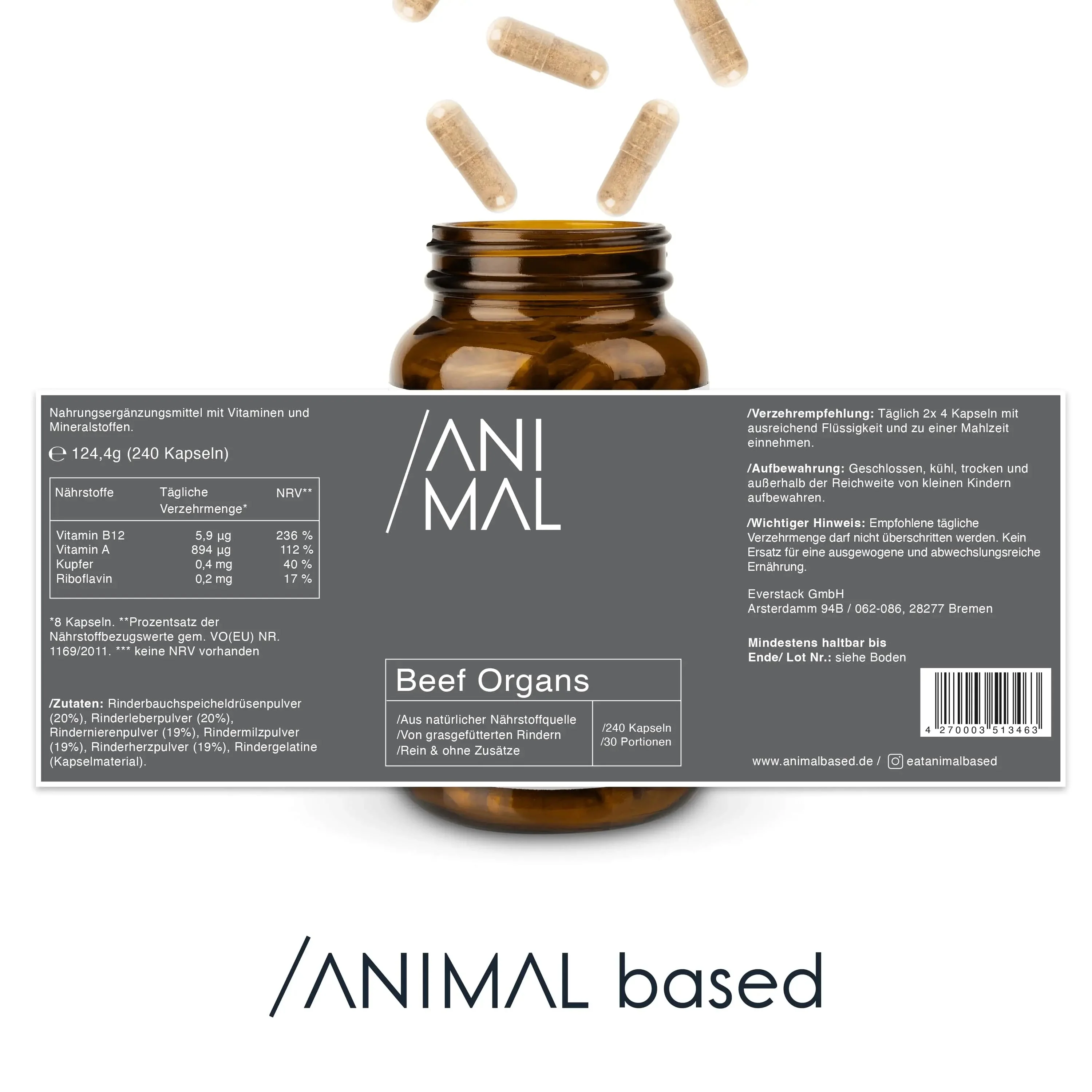 Rinderorgane Kapseln - Grass Fed Beef Organs - Image 6